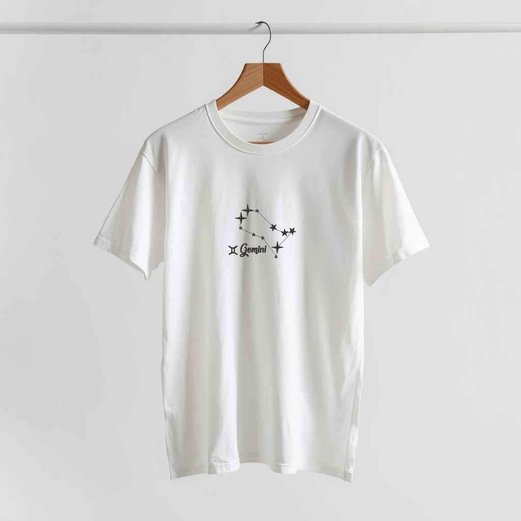 T-shirt unisex in COTONE ORGANICO ricamo COSTELLAZIONI