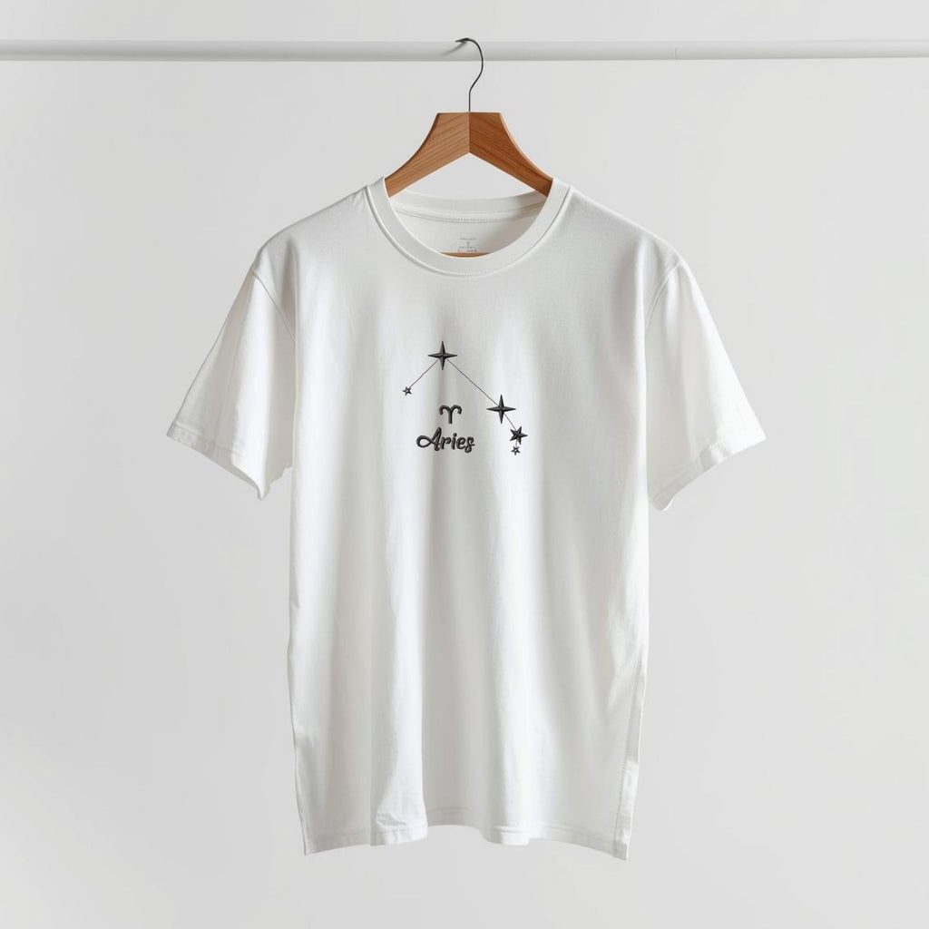 T-shirt unisex in COTONE ORGANICO ricamo COSTELLAZIONI