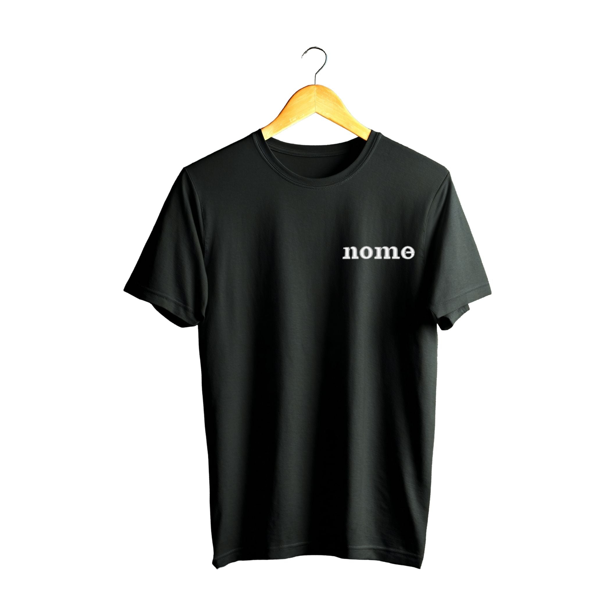 T-shirt unisex LUX ricamo NOME lato cuore