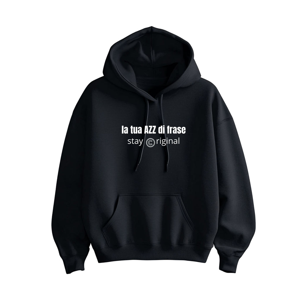 Felpa unisex ricamo personalizzato  in COTONE ORGANICO E POLIESTERE RICICLATO