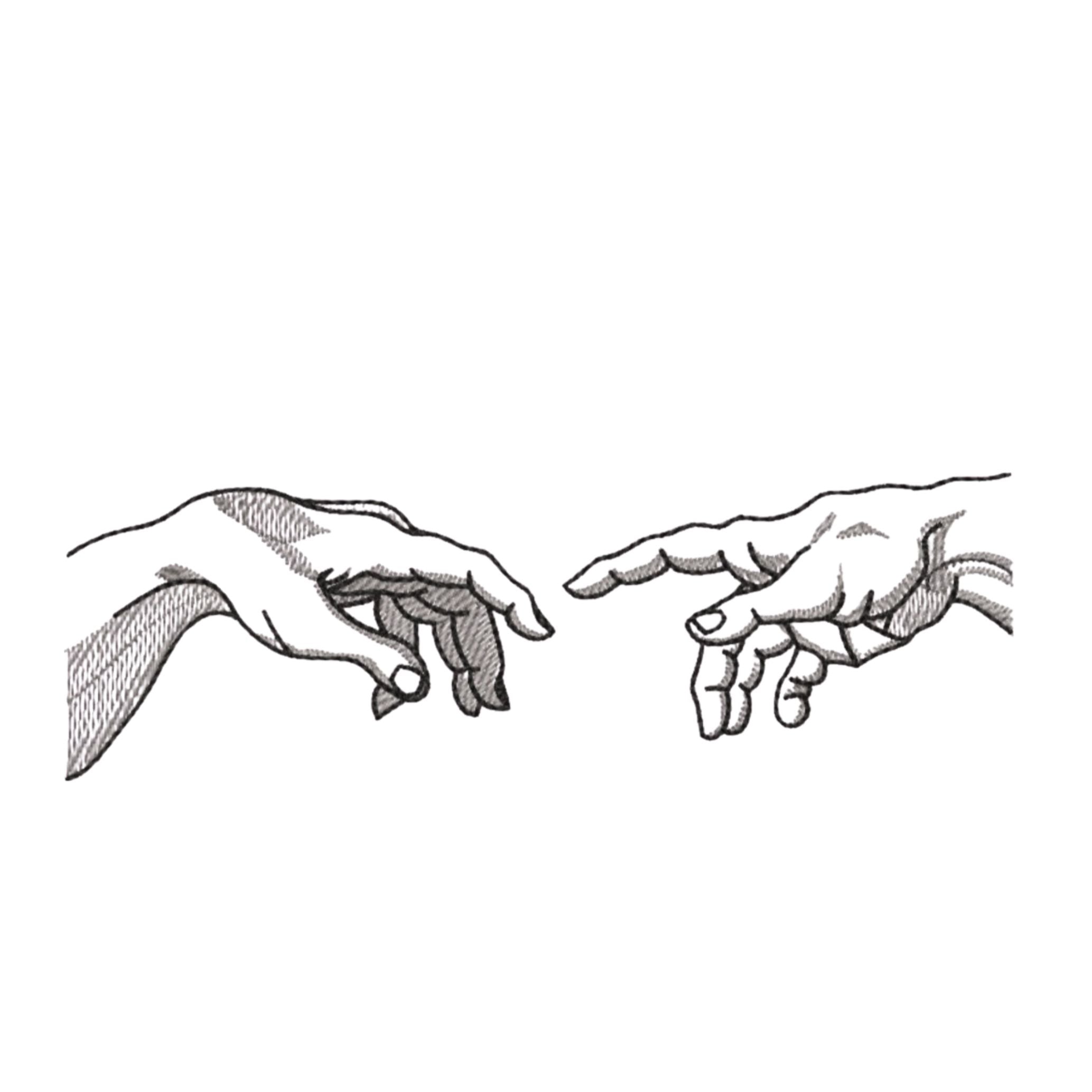 Felpa girocollo donna ricamo MANI