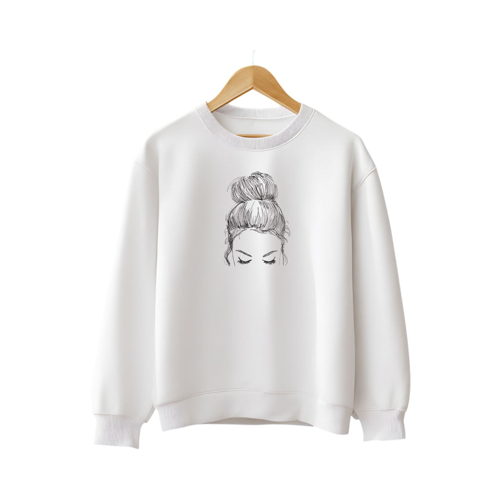 Felpa girocollo donna ricamo RAGAZZA