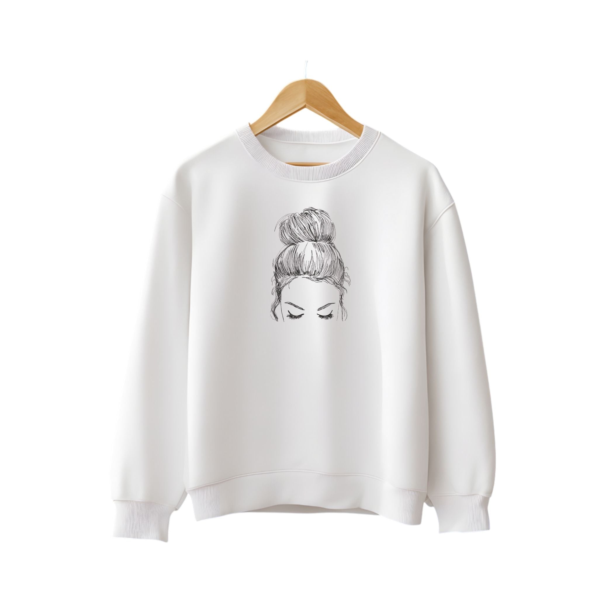 Felpa girocollo donna ricamo RAGAZZA