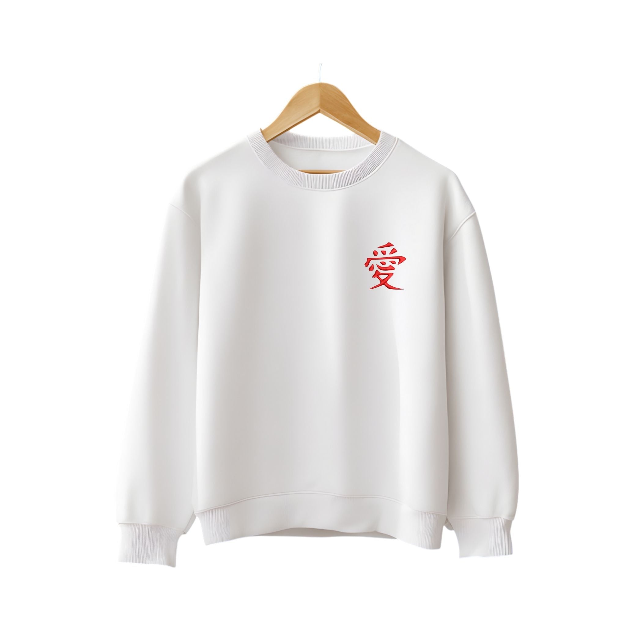 Felpa girocollo donna ricamo AMORE