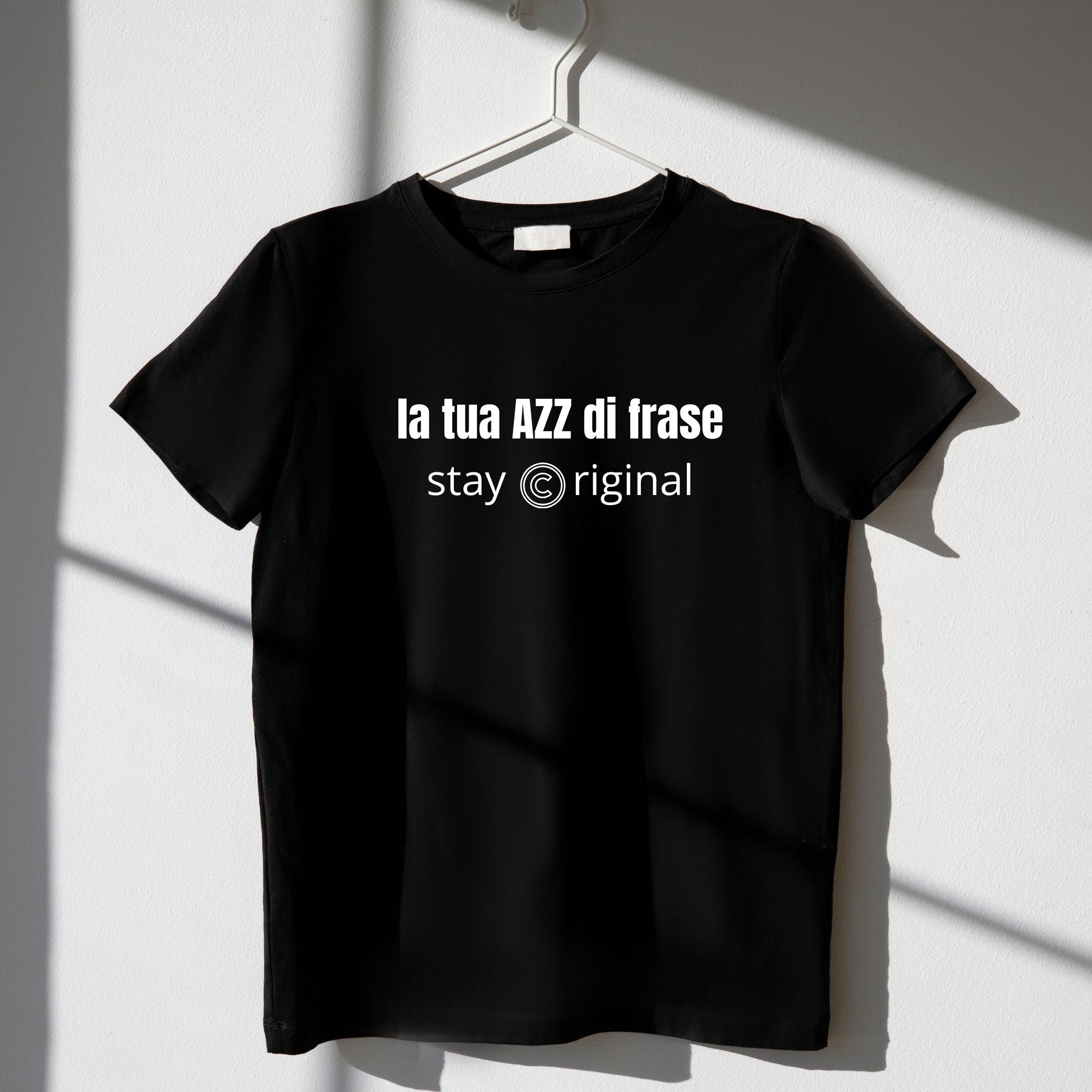 T-shirt donna LUX con ricamo personalizzato frase