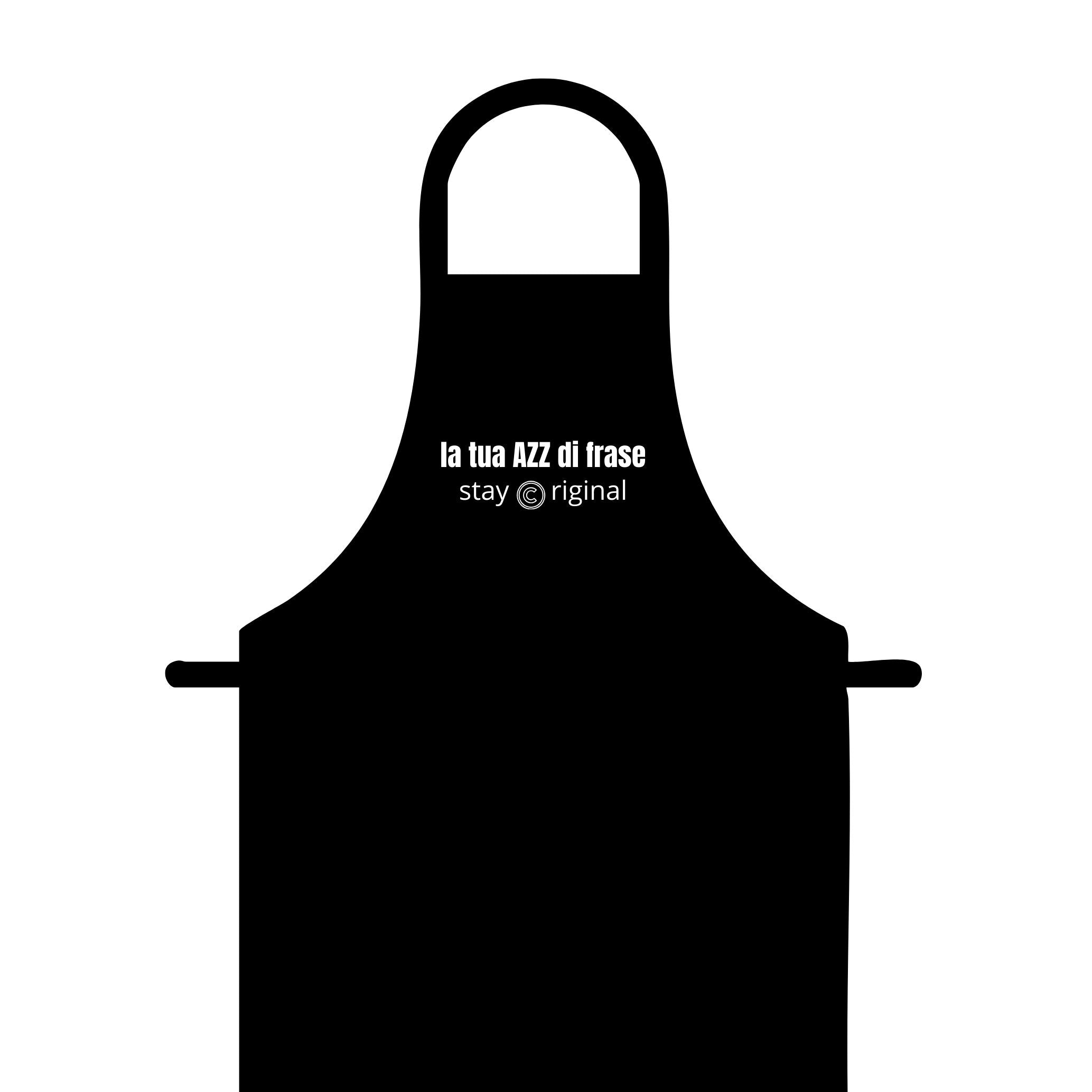 Grembiule personalizzato con ricamo frase