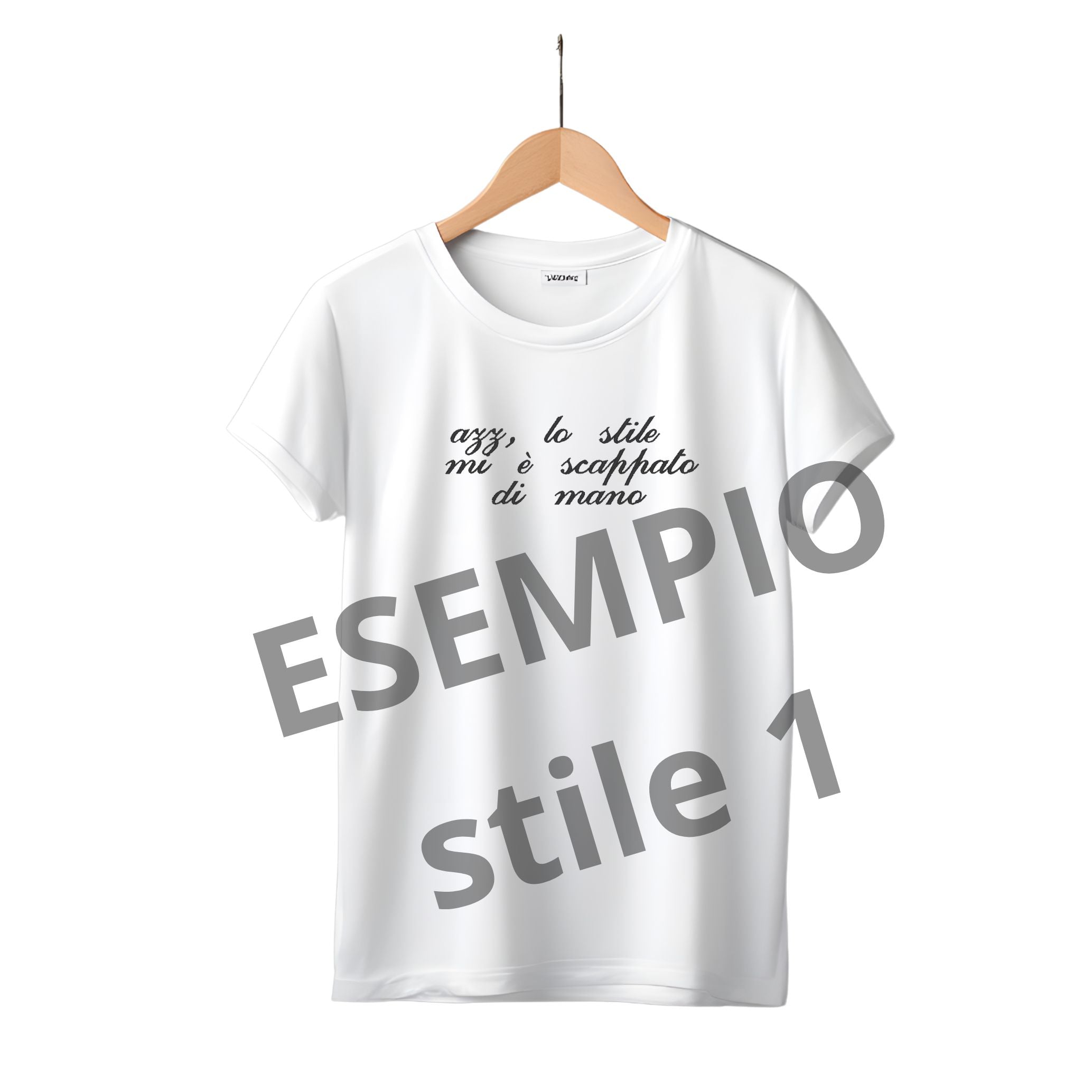 T-shirt donna LUX con ricamo personalizzato frase