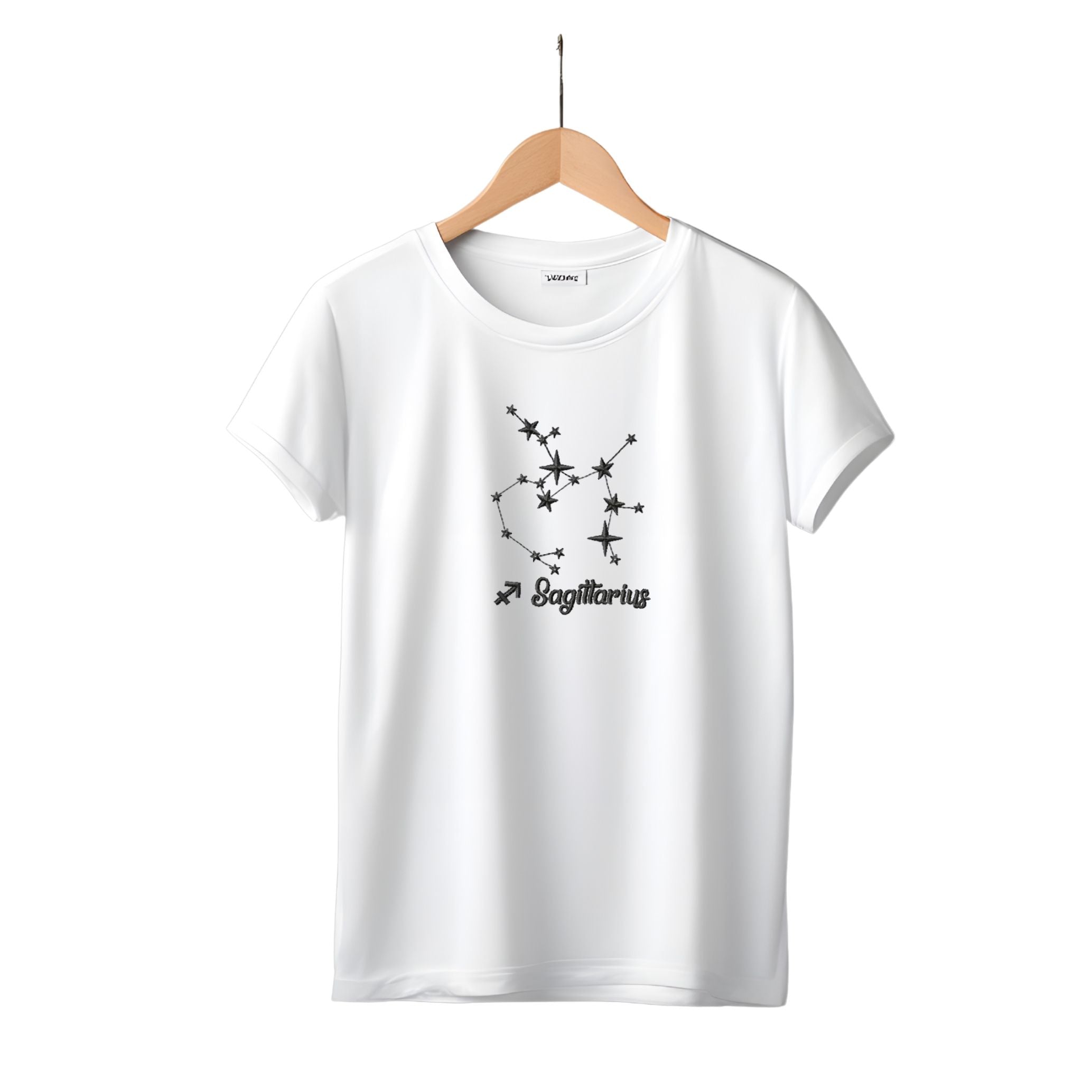 T-shirt donna in COTONE ORGANICO ricamo COSTELLAZIONI