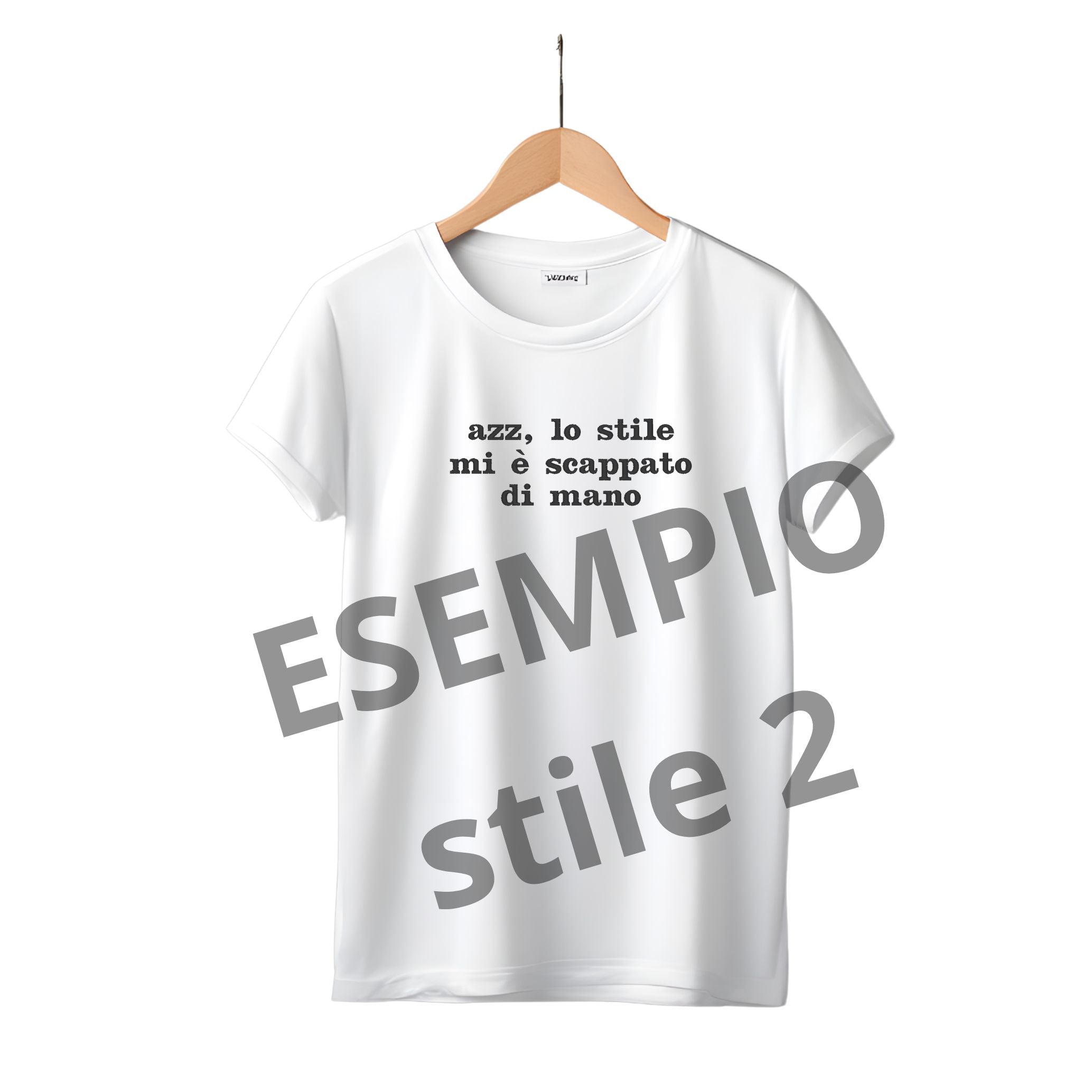 T-shirt donna LUX con ricamo personalizzato frase