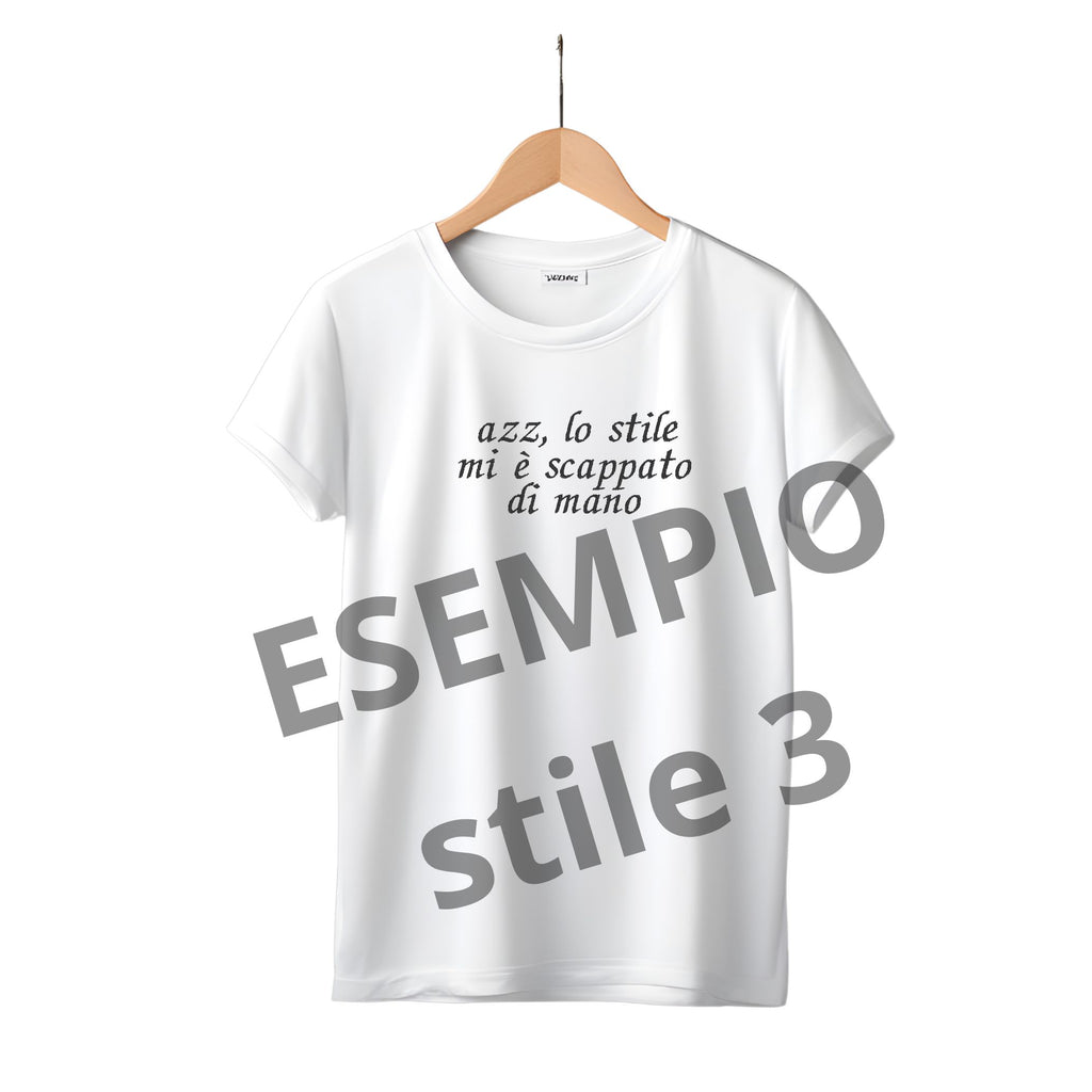 T-shirt donna LUX con ricamo personalizzato frase