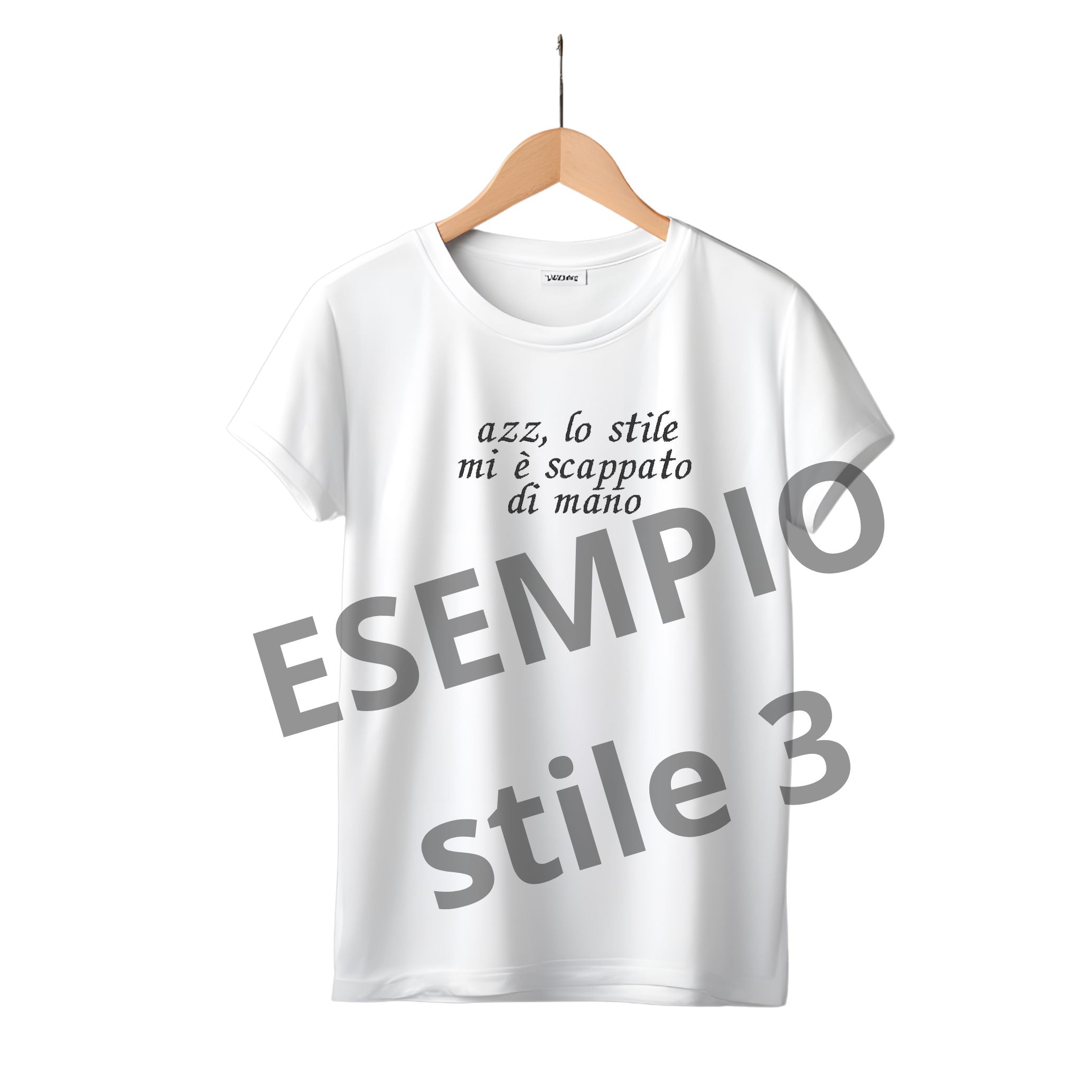 T-shirt donna LUX con ricamo personalizzato frase