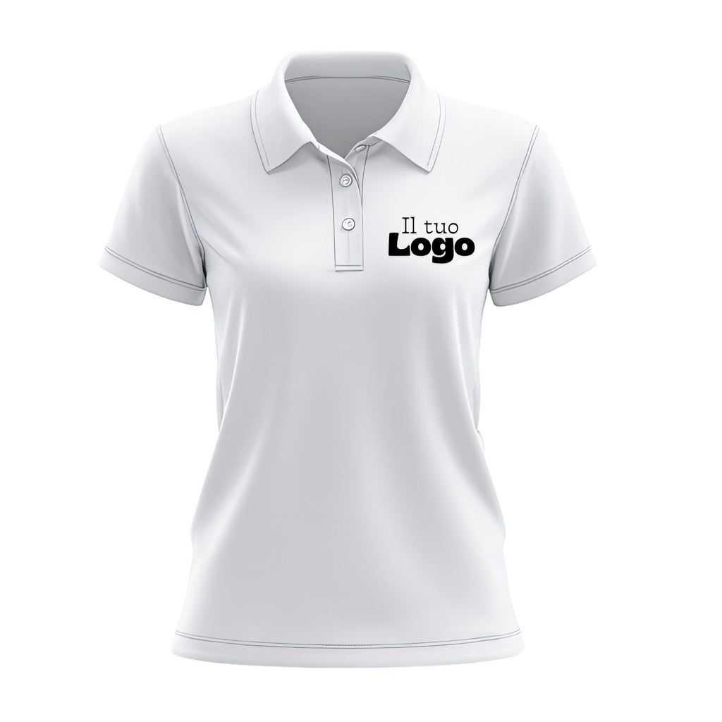 Polo donna ricamo LOGO lato cuore