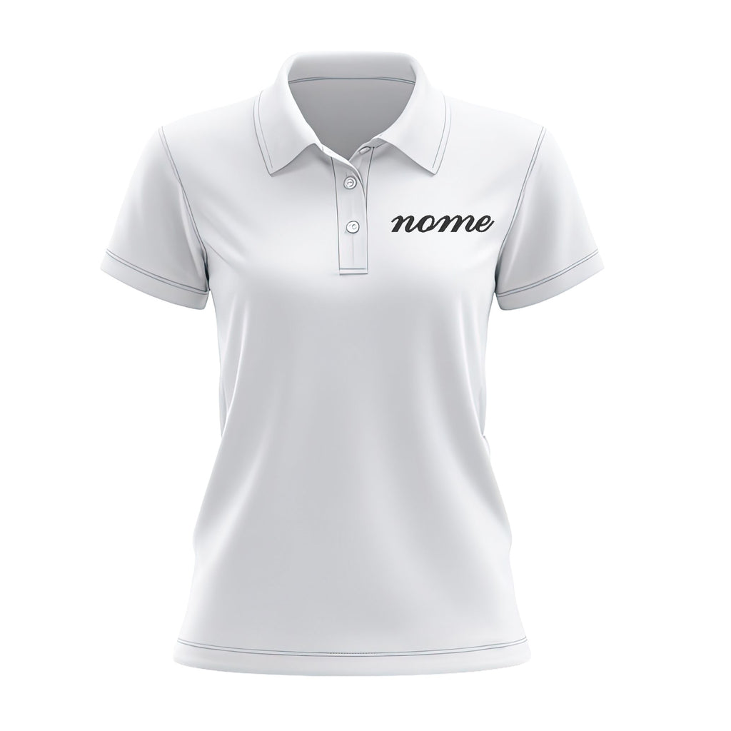 Polo donna ricamo nome lato cuore