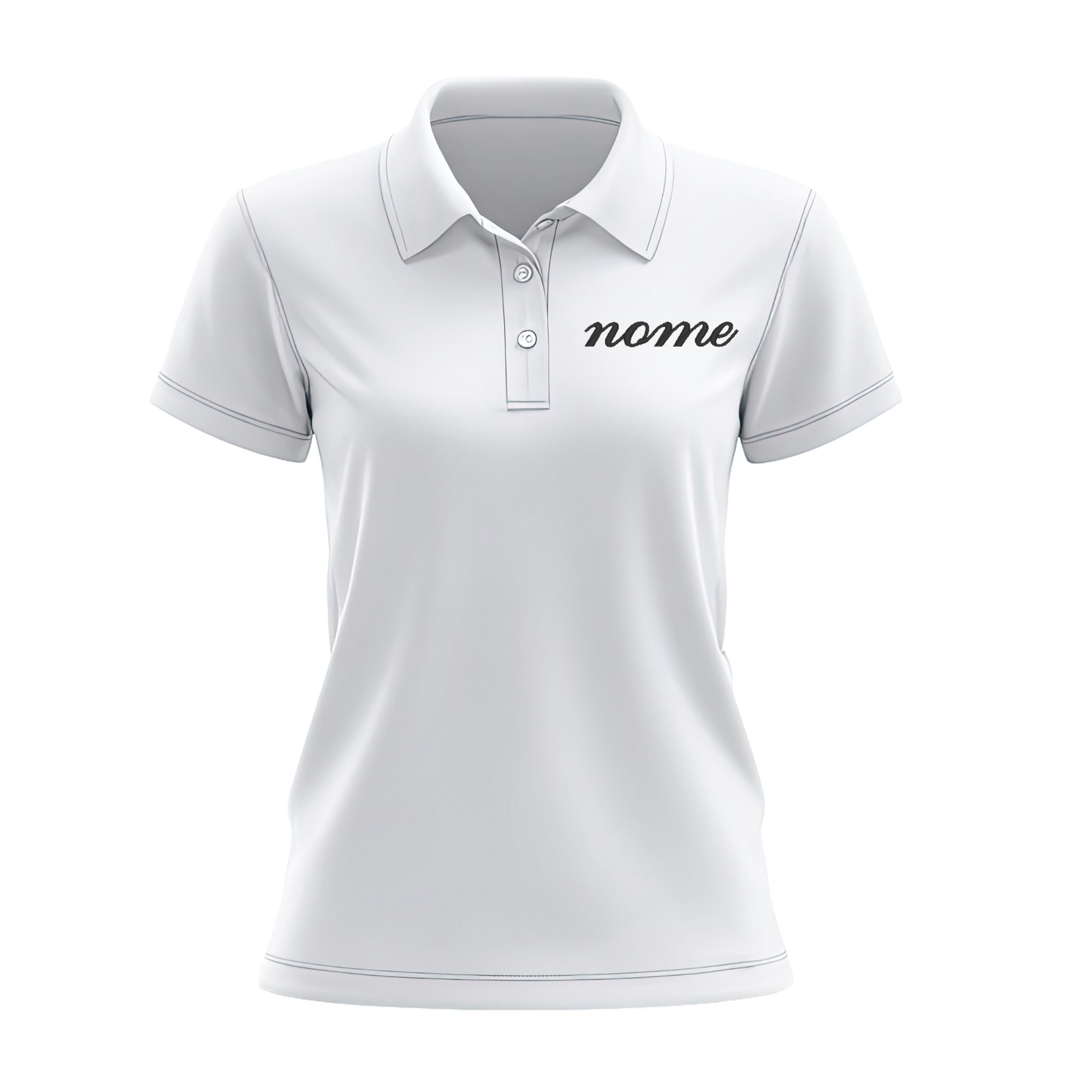 Polo donna ricamo nome lato cuore