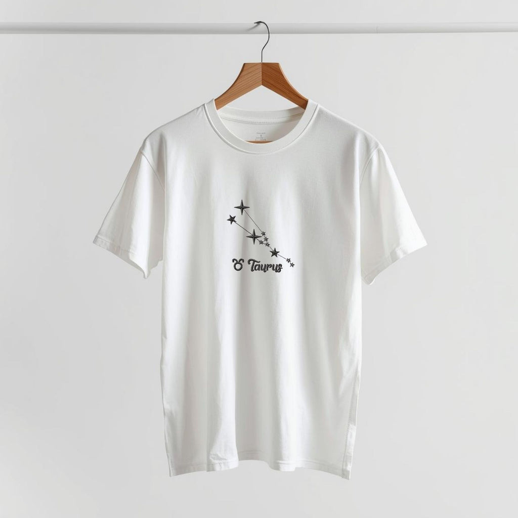 T-shirt unisex in COTONE ORGANICO ricamo COSTELLAZIONI