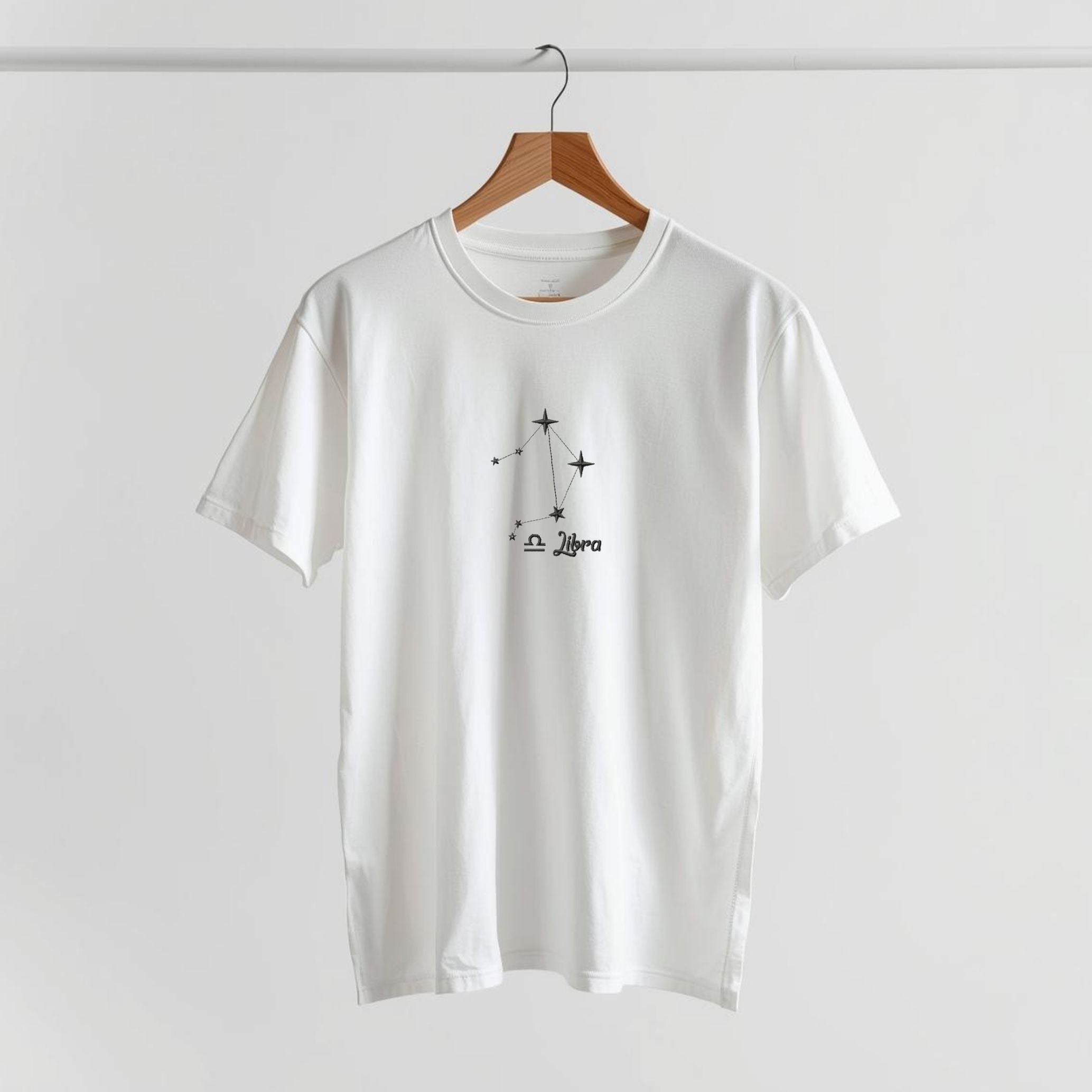 T-shirt unisex in COTONE ORGANICO ricamo COSTELLAZIONI