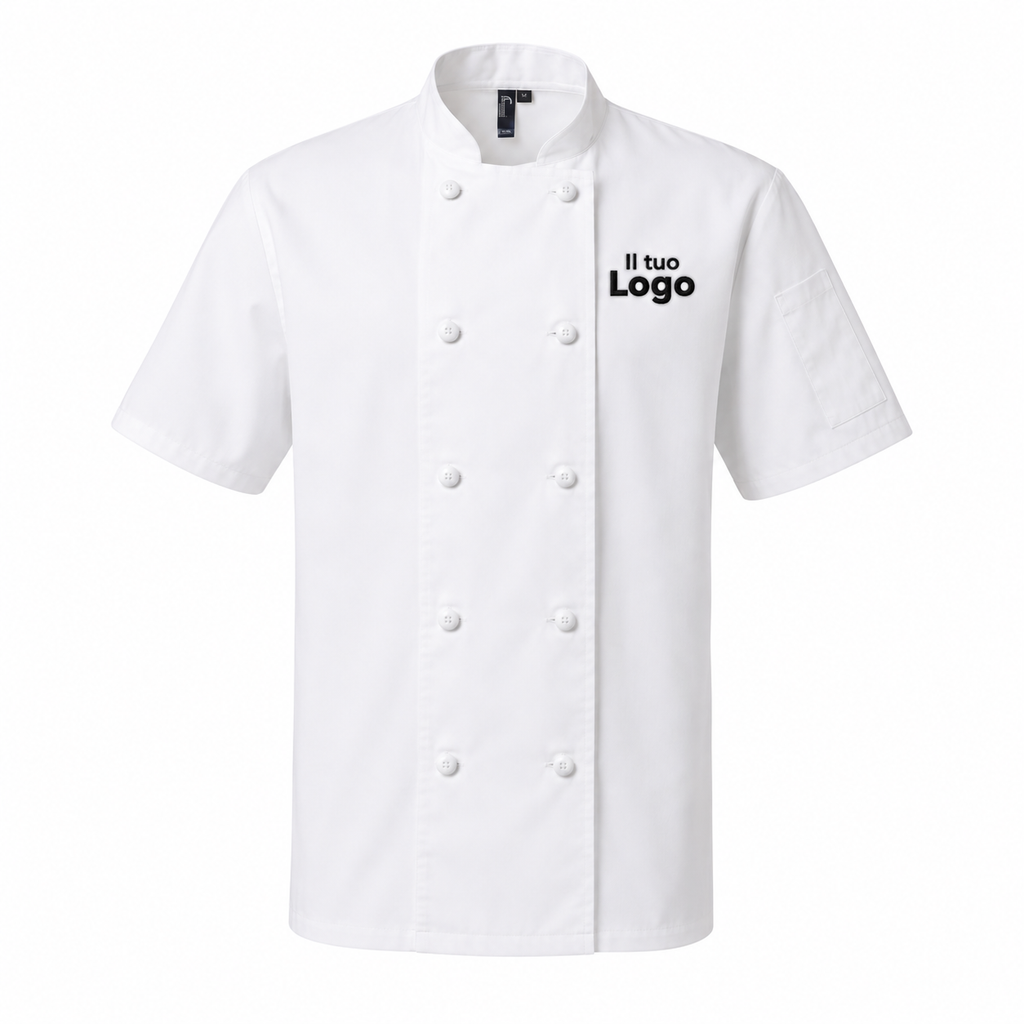 Casacca da chef maniche corte con LOGO RICAMATO