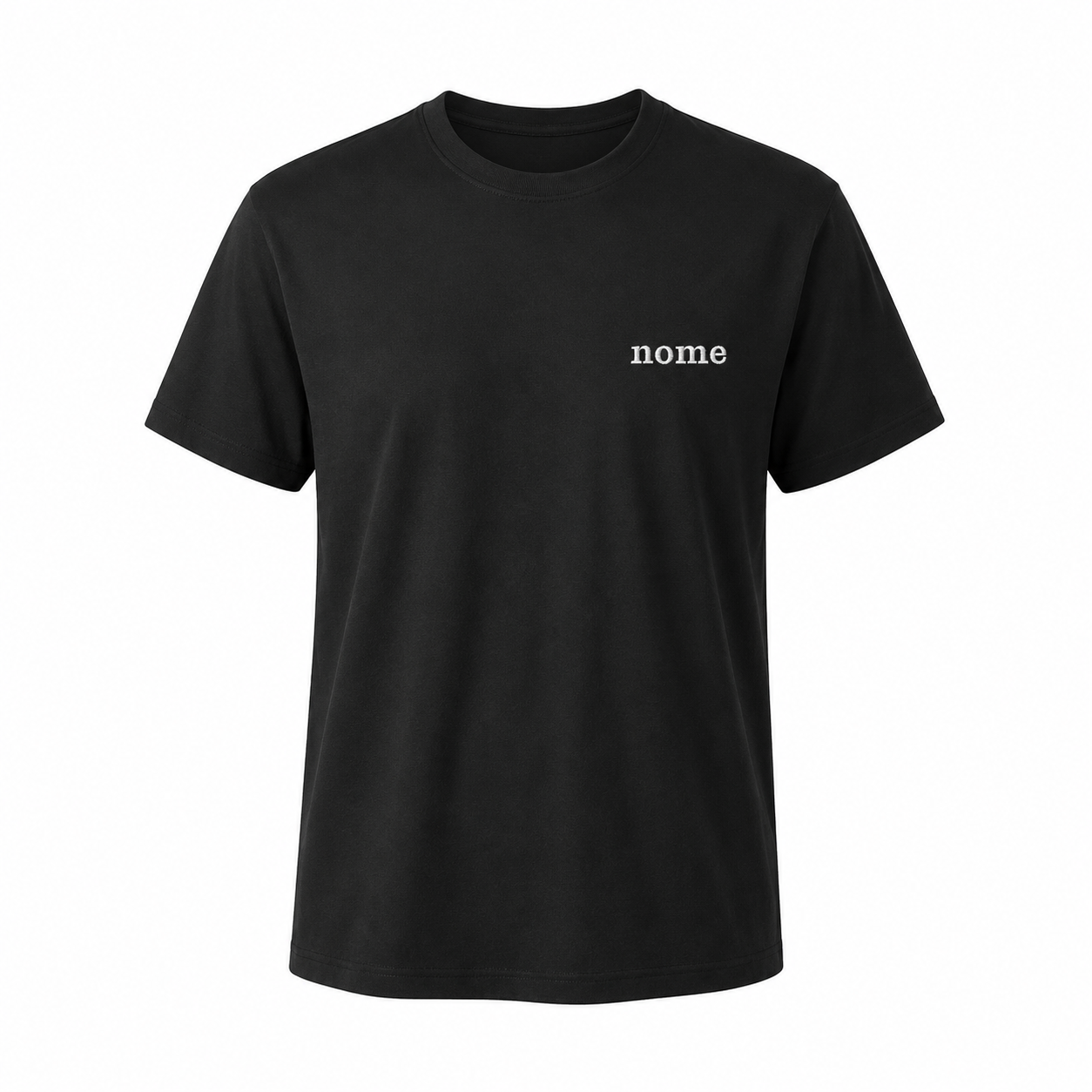 T-shirt unisex LUX ricamo NOME RICAMATO lato cuore