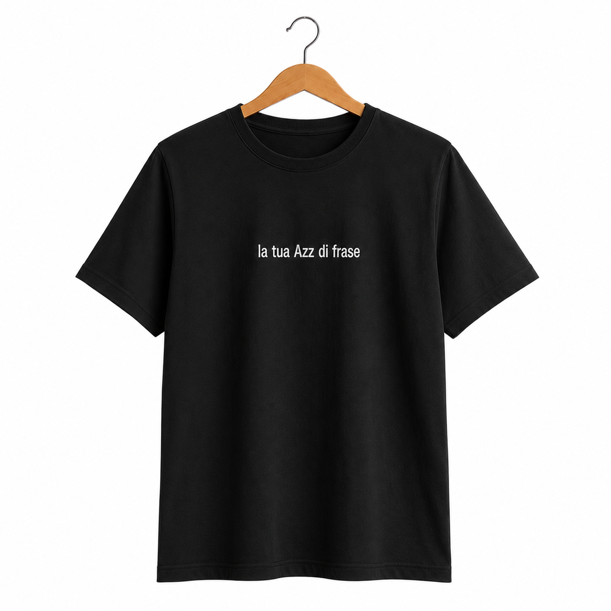T-shirt oversize  uomo IN COTONE VEG con FRASE RICAMATA PERSONALIZZATA
