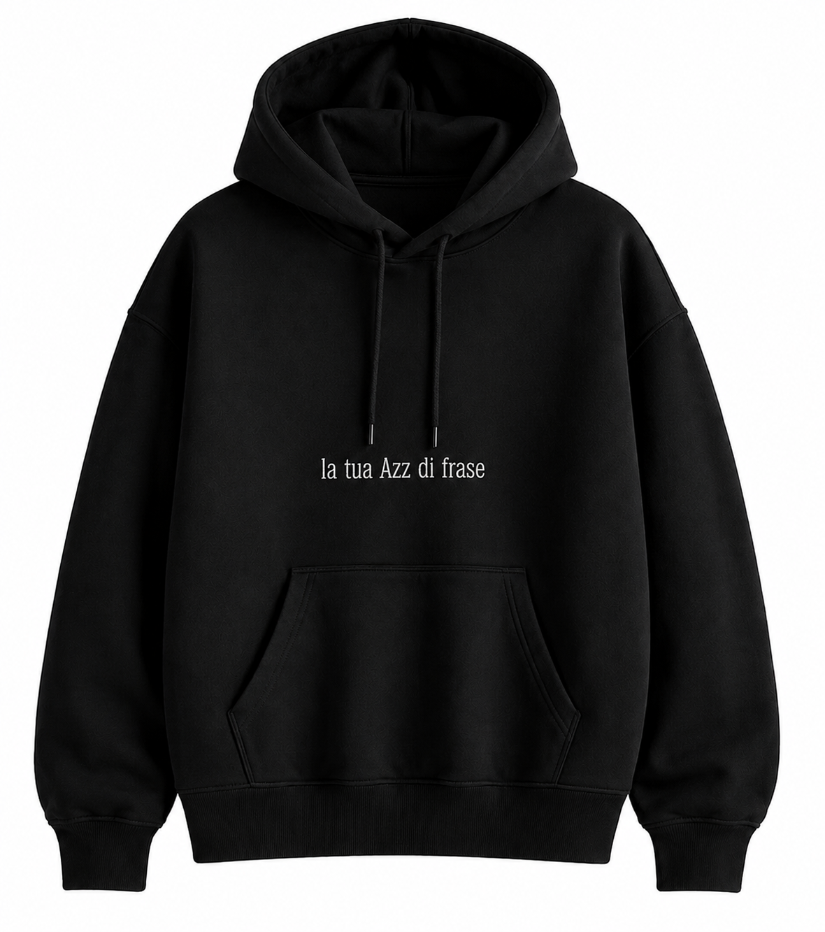 Felpa unisex ricamo personalizzato  in COTONE ORGANICO E POLIESTERE RICICLATO