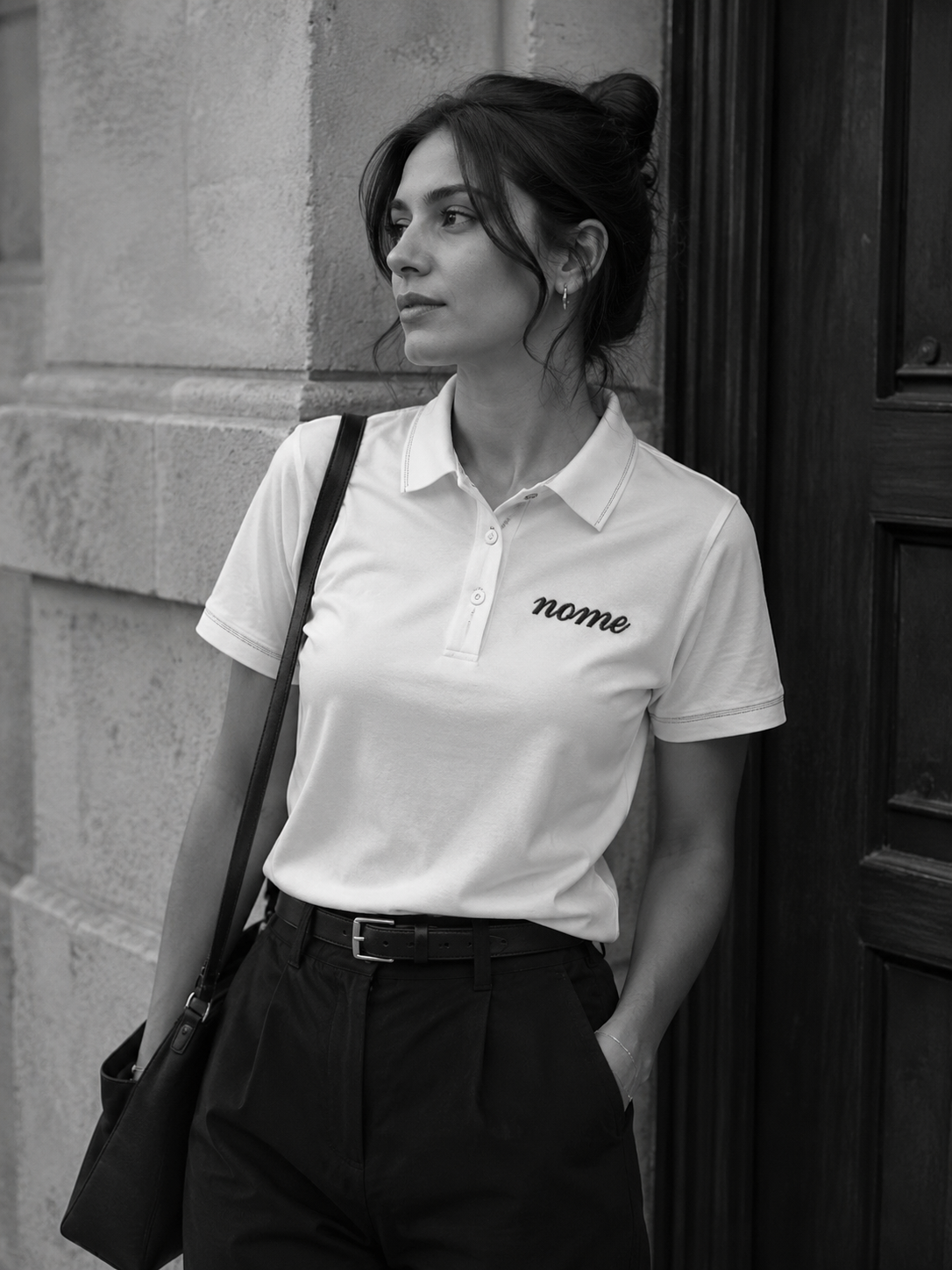 Polo donna con NOME RICAMATO lato cuore