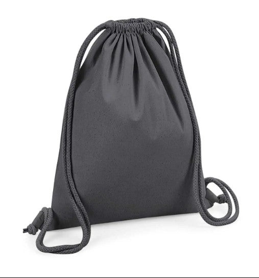 Sacca sportiva in COTONE ORGANICO personalizzato con LOGO RICAMATO