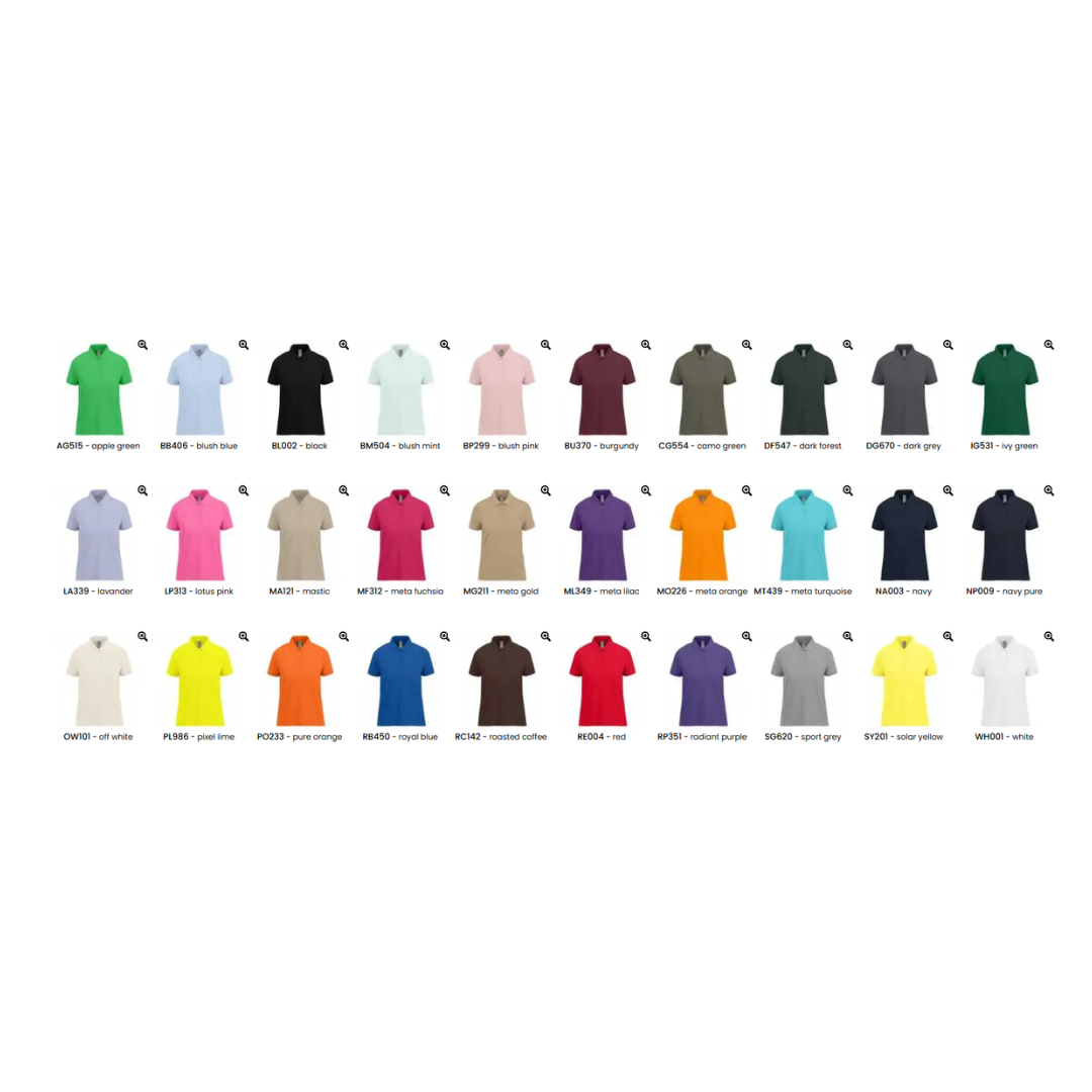 Polo donna ricamo LOGO lato cuore