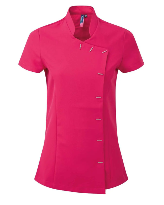 Tunica wellness/estetica donna maniche corte 5 colori con LOGO RICAMATO XS-5XL