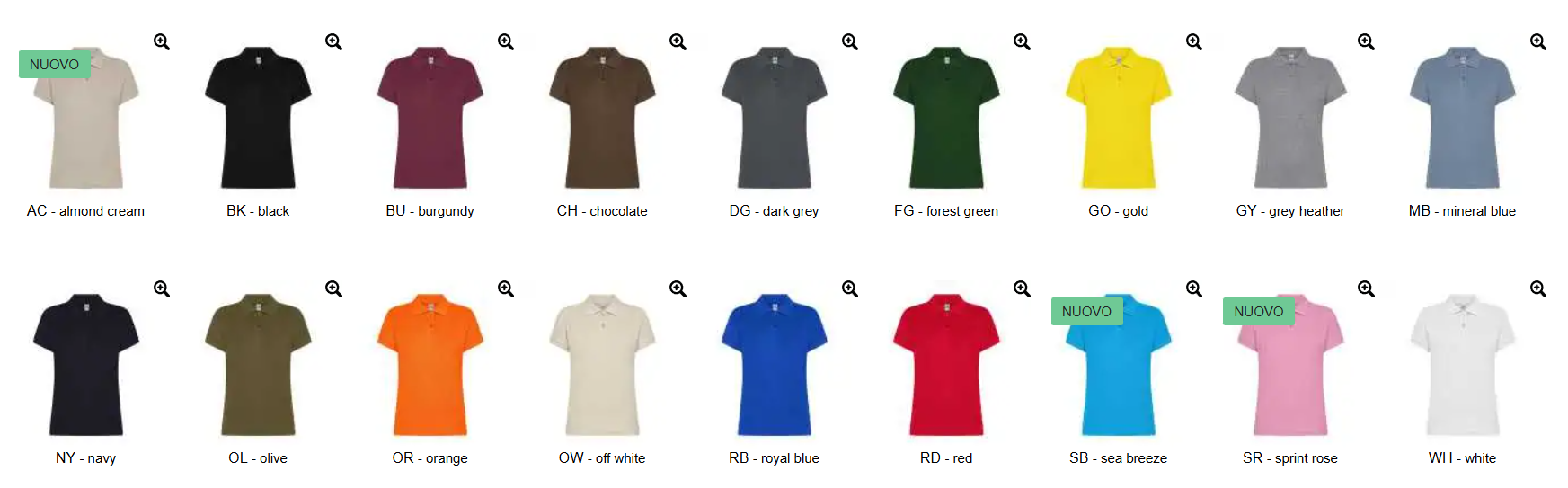 Polo donna ricamo nome lato cuore