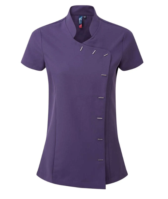 Tunica wellness/estetica donna maniche corte 5 colori con LOGO RICAMATO XS-5XL