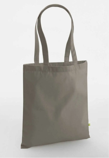 Shopper in COTONE ORGANICO CANVAS pesante con LOGO RICAMATO