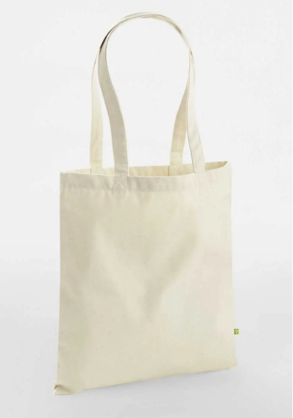 Shopper in COTONE ORGANICO CANVAS pesante con LOGO RICAMATO