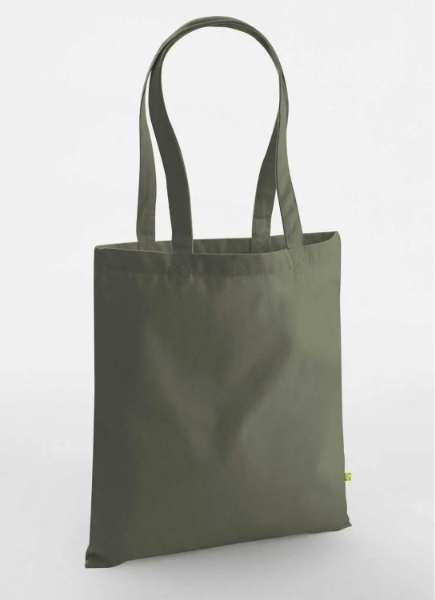 Shopper in COTONE ORGANICO CANVAS pesante con LOGO RICAMATO