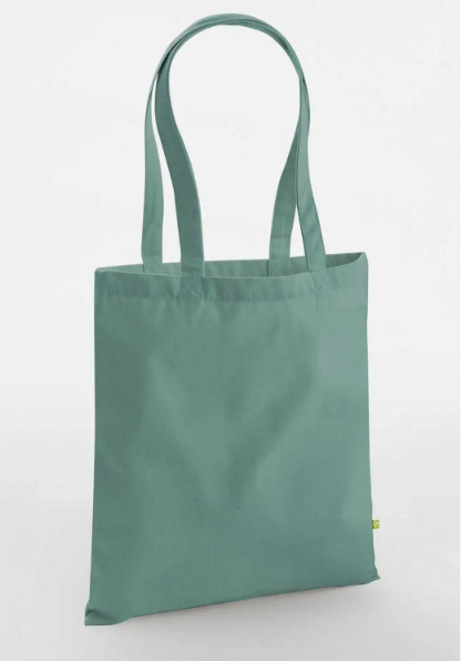Shopper in COTONE ORGANICO CANVAS pesante con LOGO RICAMATO