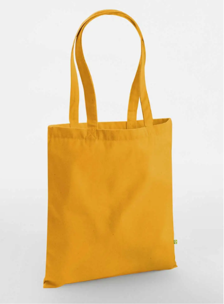 Shopper in COTONE ORGANICO CANVAS pesante con LOGO RICAMATO
