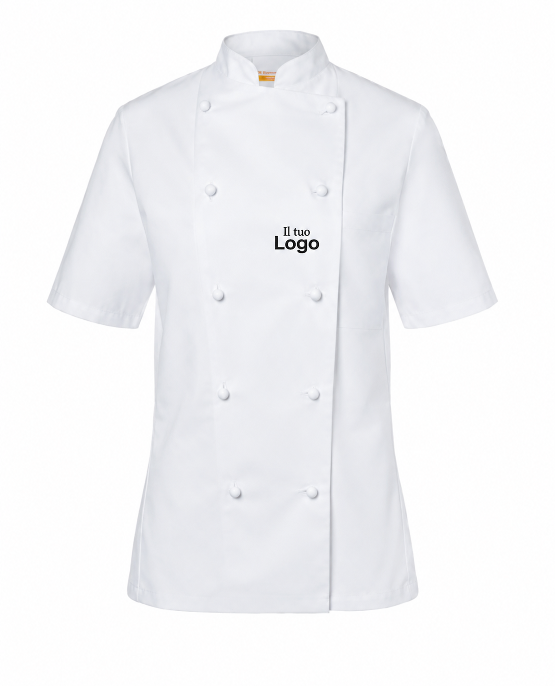Giacca da chef donna  maniche corte 100% cotone con LOGO RICAMATO